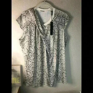 elie tahari kortney knit top sz L NWT